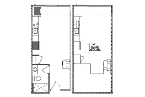 Floor plan Studio Loft