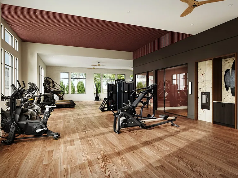 State-of-the-art fitness center (rendering)
