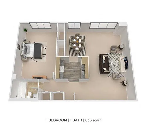 Floor plan One Bedroom