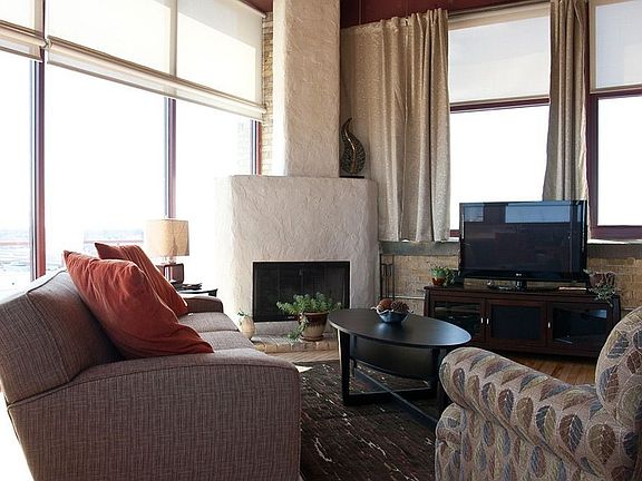 Wood-burning fireplace