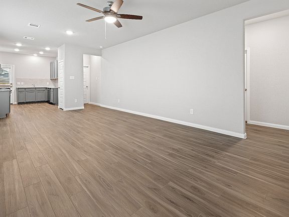 Family Room to Dining Area and Kitchen