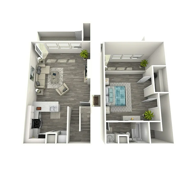 Floor plan 1x1 TH