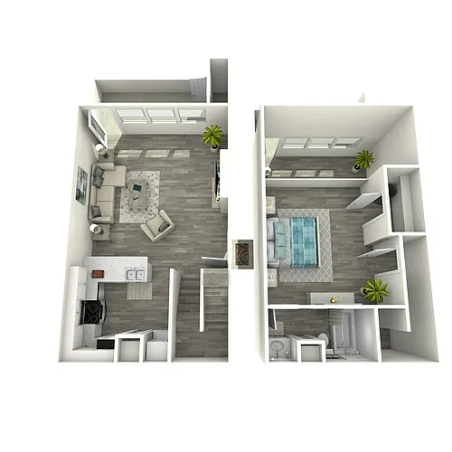 Floor plan 1x1 TH
