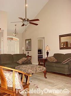 Newly Landscaped yard, with privacy fence.