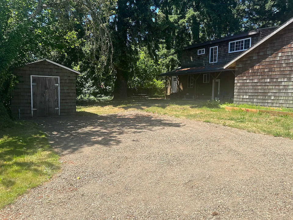 Ample parking spots including private shed.