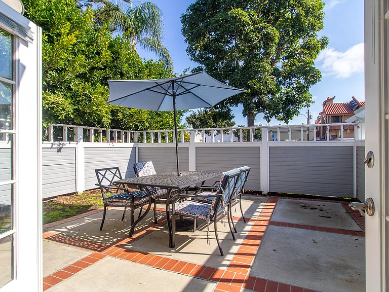 Spacious patio area
