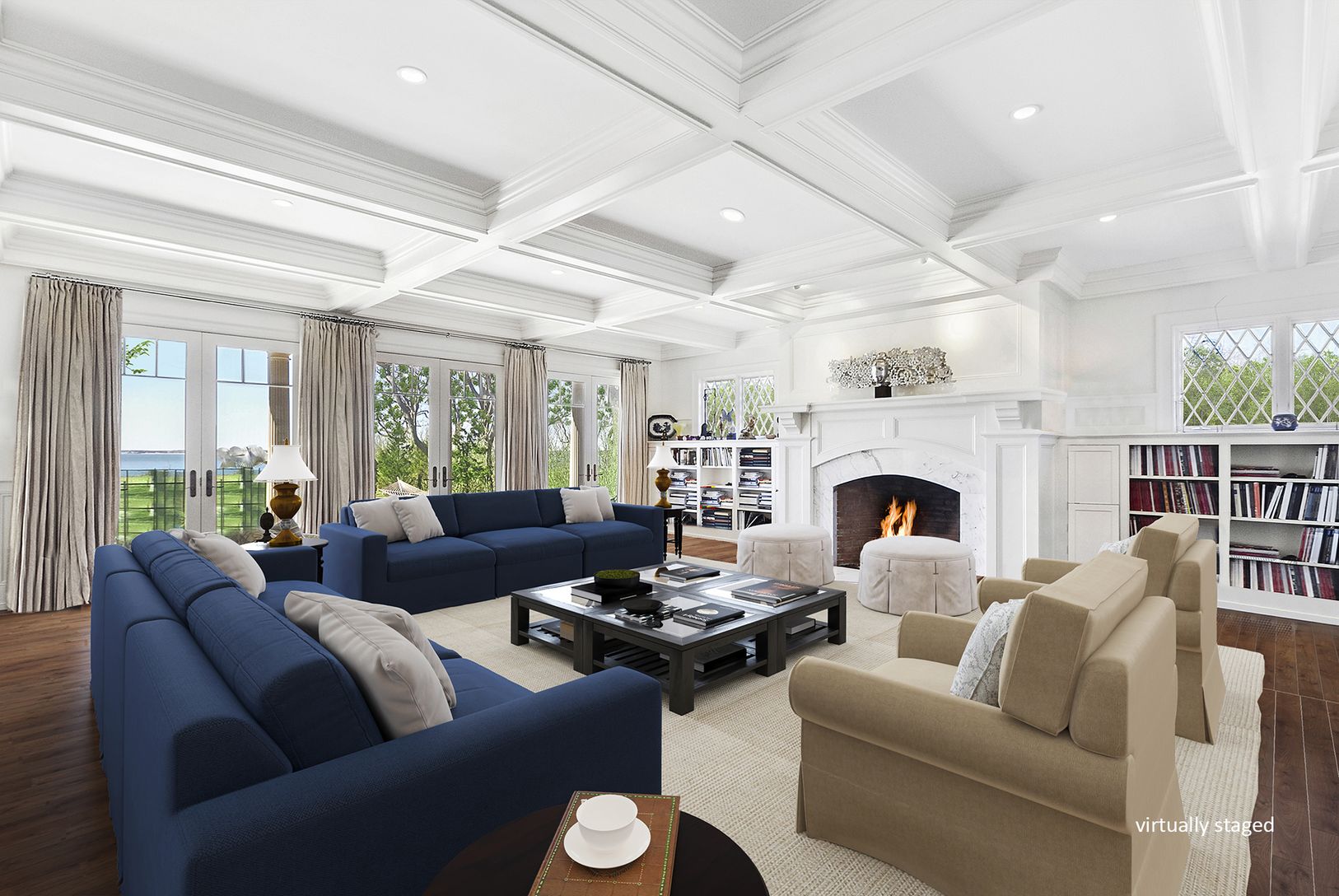 Re-Imagined Living Room with Fireplace