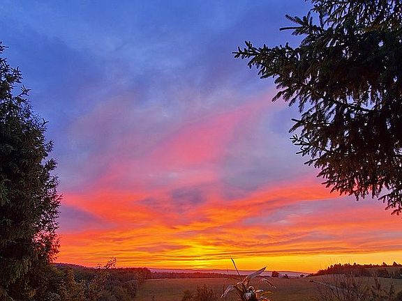 Explosive sunsets from deck!