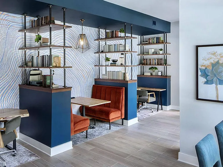 Business Center with Workstations and Free WiFi