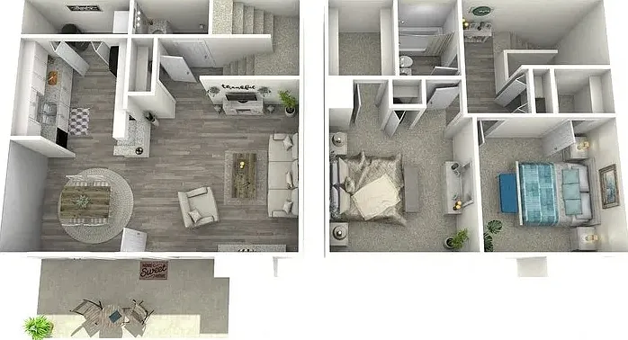 2 Bedroom | 1.5 Bath | 1165 SQFT 2 Bedroom | 1.5 Bath | 1165 SQFT