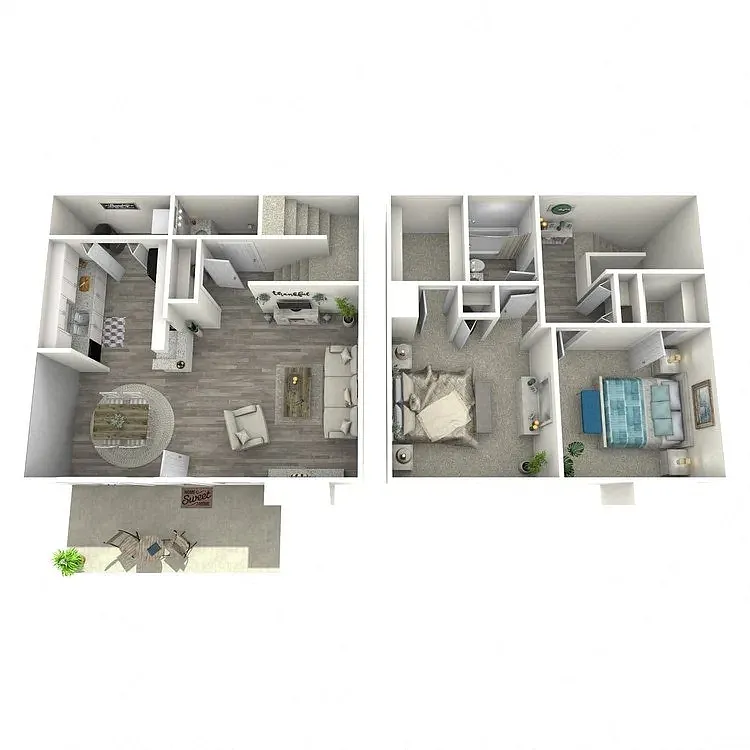 Floor plan B1 Townhome - Premium