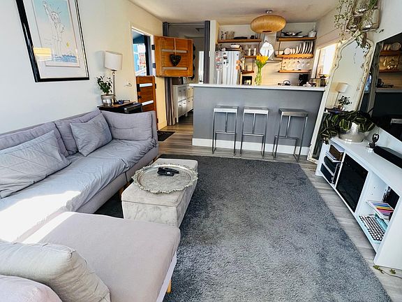 Living room into kitchen