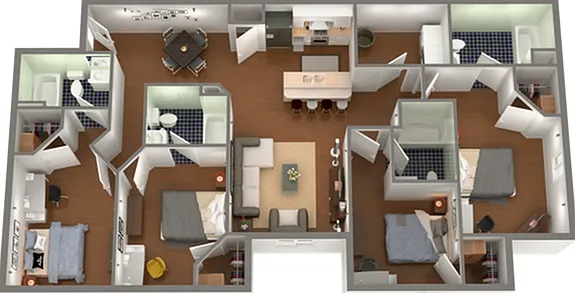 4x4 Floor Plan 4x4 Floor Plan
