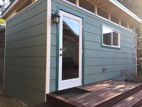 Cottage faces south and gets lots of light.