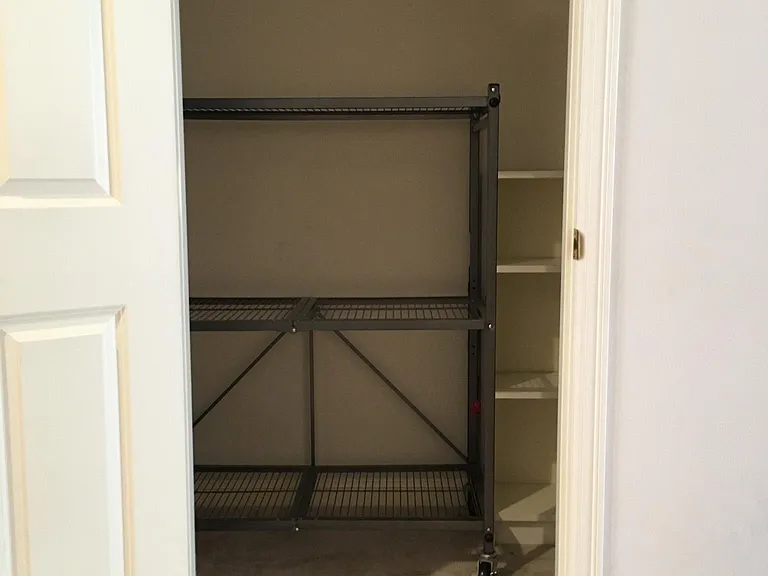 Storage closet under the staircase