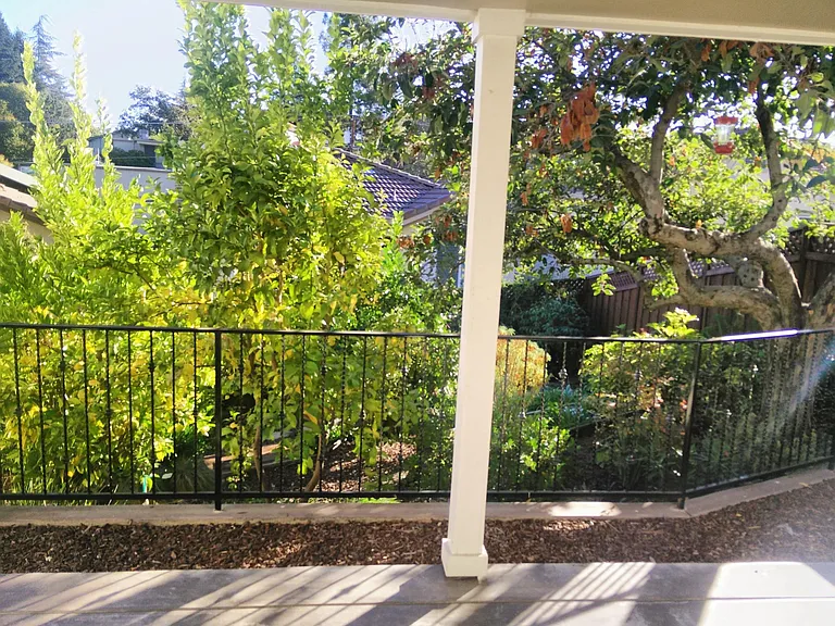 Covered Patio facing east