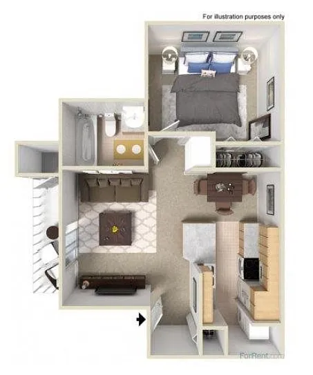 Floor plan One Bedroom
