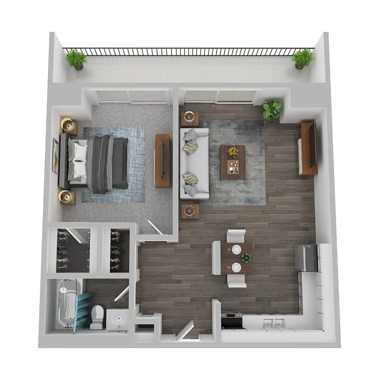 Floor plan Standard One Bedroom