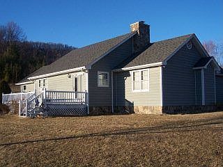 The back of the home.