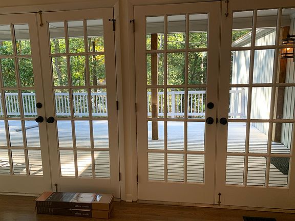 French doors overlooking huge deck