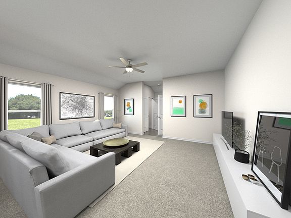 Kick your feet up after a long day in your cozy living space.