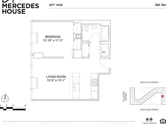 2nd image of 550 W 54th St APT 1408