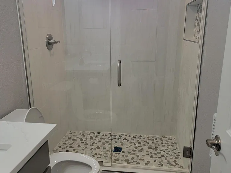 downstairs walk-in shower