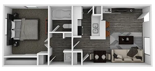 Floor plan One Bedroom Small