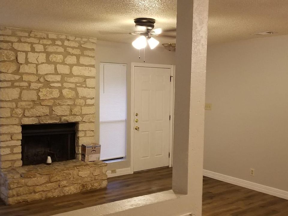 View of the living room from the kitchen.
