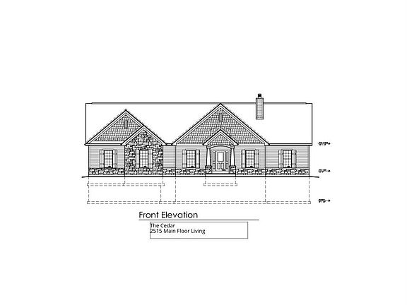 The Cedar Front Elevation