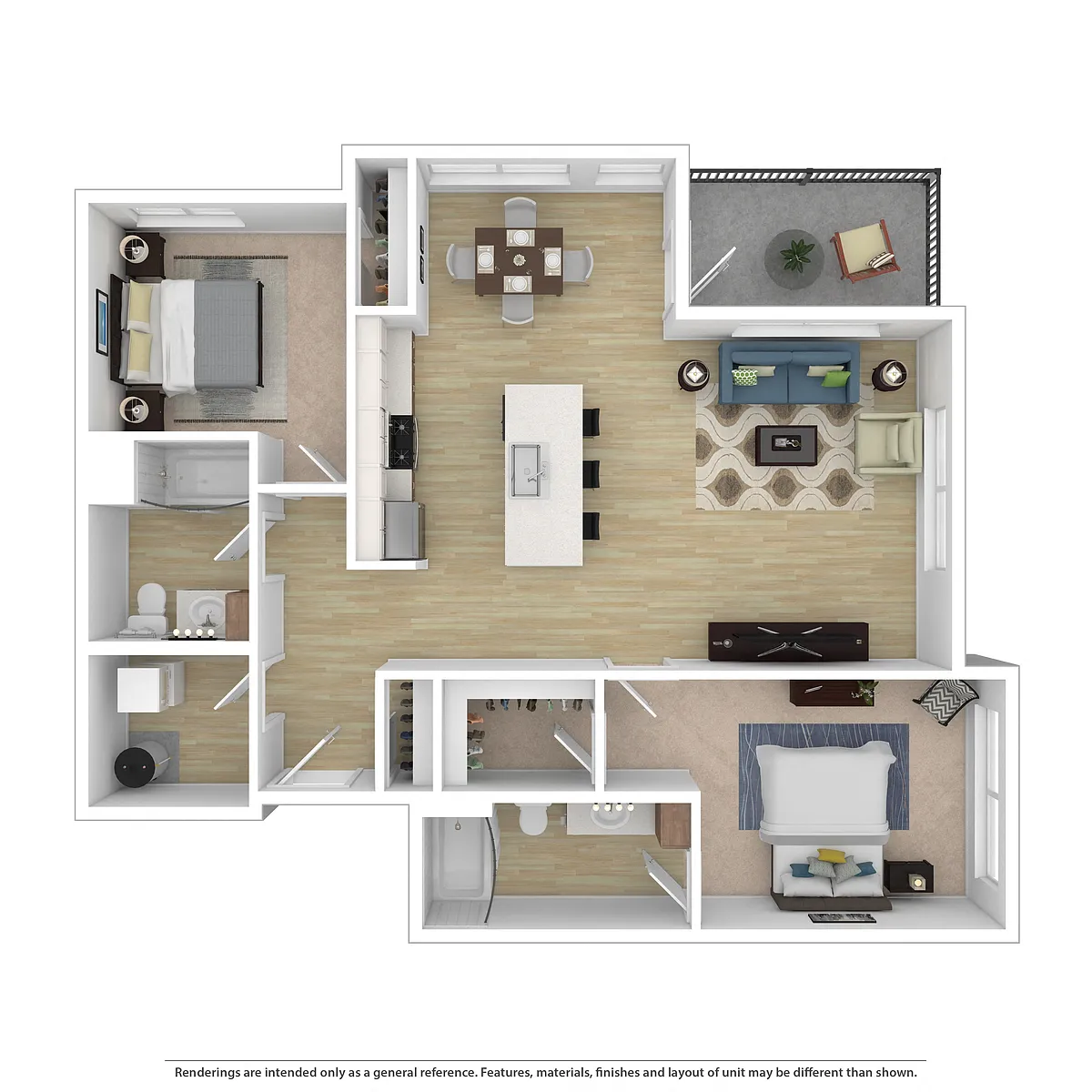 Floor plan 2B 2B Plan D