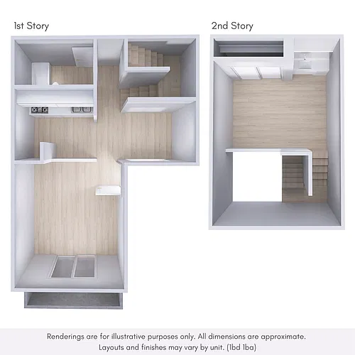 Floor plan 1 Bed, 1 Bath