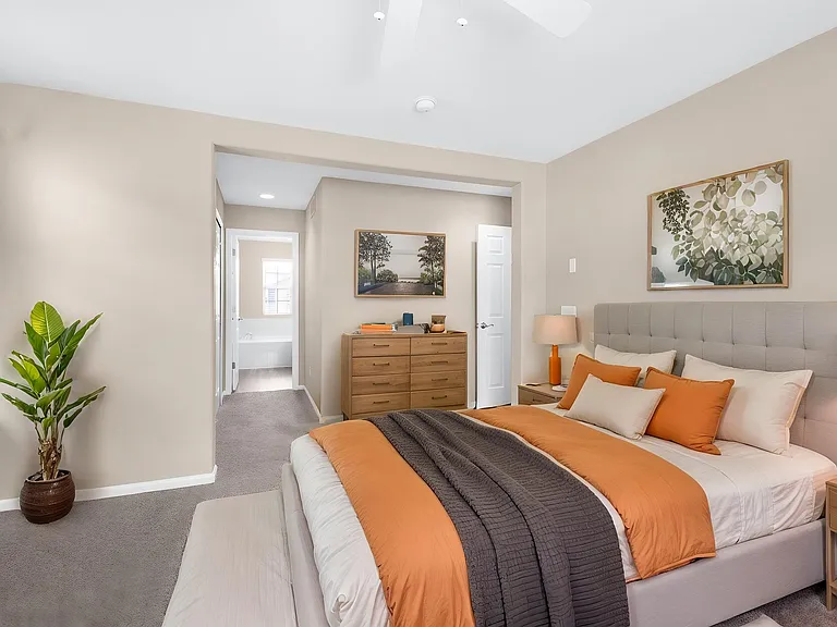 This photo is virtually staged and the home is unfurnished.