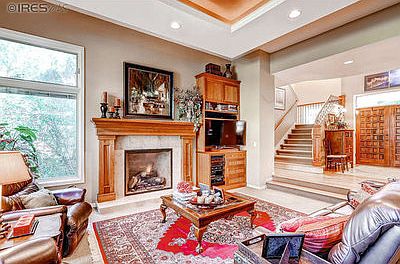 Living room with gas fireplace