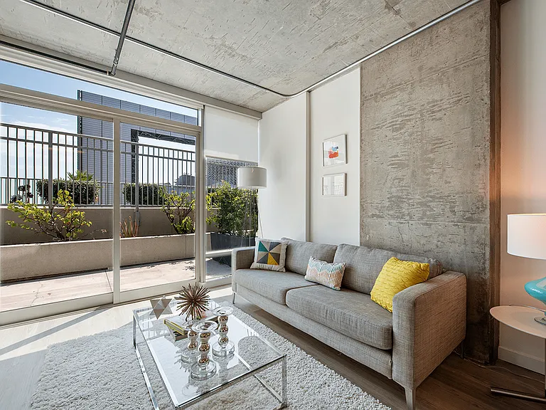 Studio Model Living Room with Private Terrace