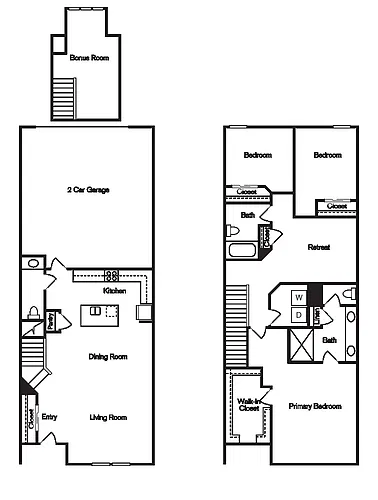 Floor plan Creekside Bonus