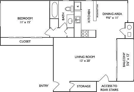 Floor plan One Bedroom