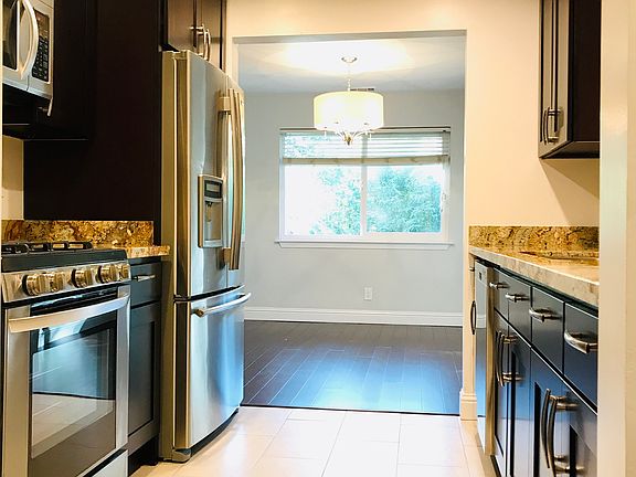 View of kitchen and dining area