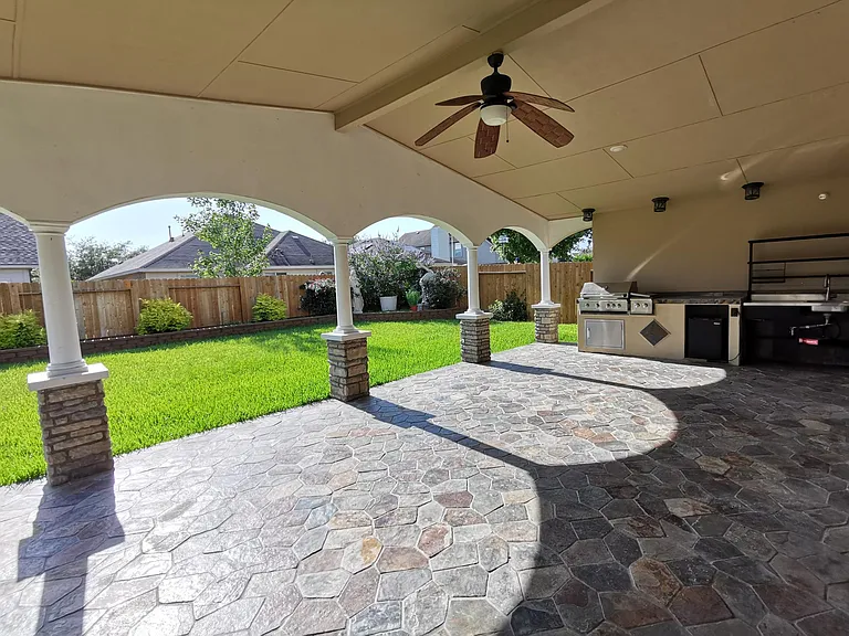 Spacious and beautiful patio with outdoor kitchen for you to host a party and entertain guests