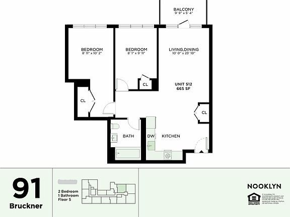 2nd image of 91 Bruckner Blvd #517