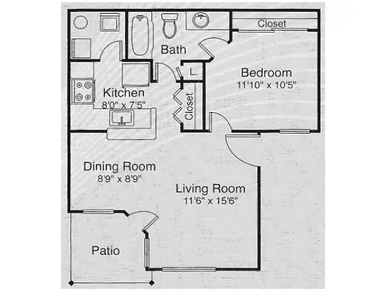 Floor plan 1X1 R