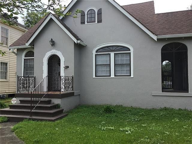 Recently updated exterior painted blue.
