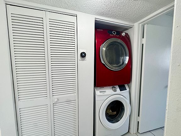 Washer and dryer inside unit