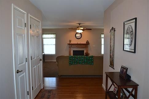 Long Wide Foyer with Hardwoods