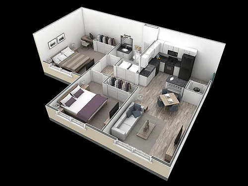 Floor plan 2-1 BR Horizon Overlook