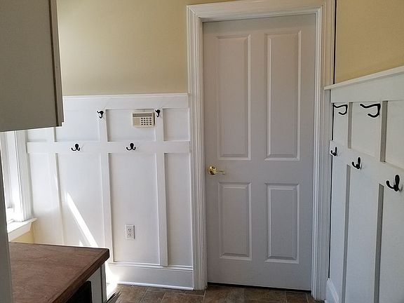 Mud room with built in desk