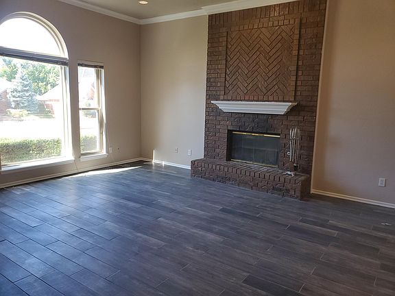 Living room and fireplace