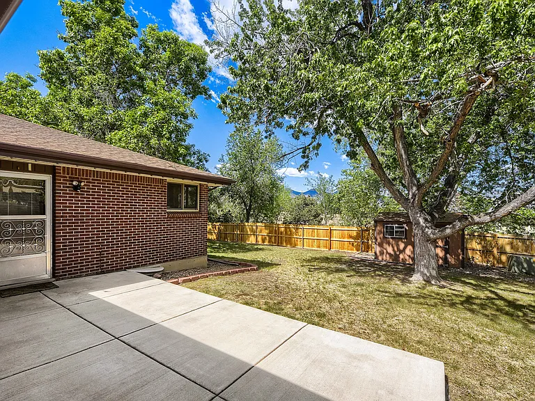 Patio and back yard