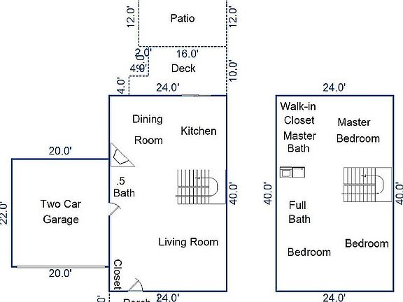 Main floor and upstairs 