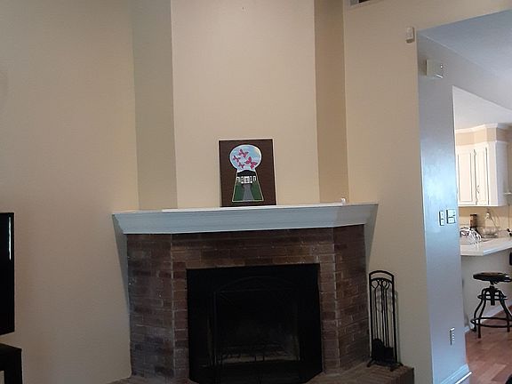 Living room fireplace